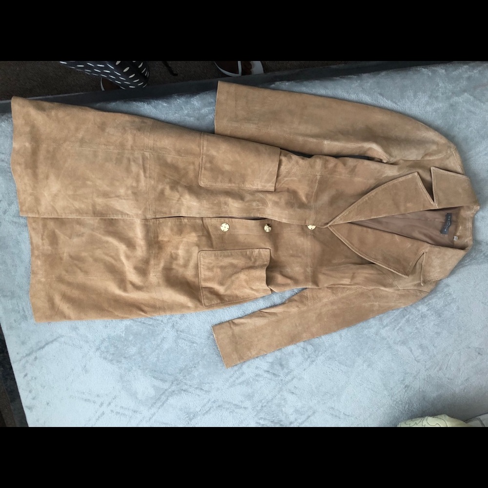 Long suede coat